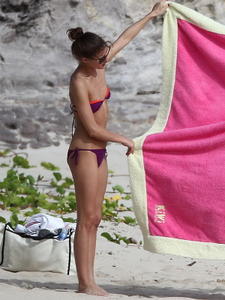 Olivia Palermo sexy breast and arse in micro bikini in Saint Barthelemy
